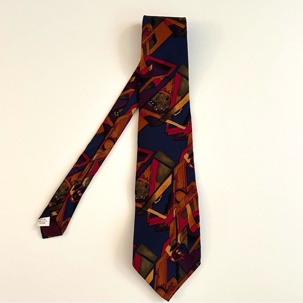 Jerry Garcia Silk Tie - Blue Red Orange Purple
Abstract